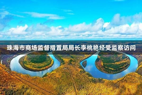 珠海市商场监督措置局局长李桃艳经受监察访问