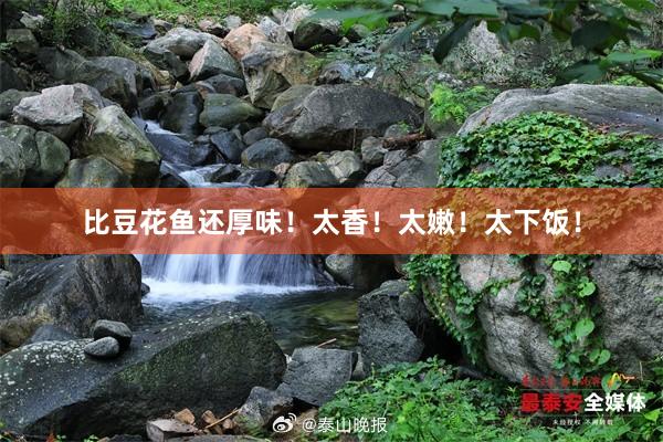 比豆花鱼还厚味！太香！太嫩！太下饭！