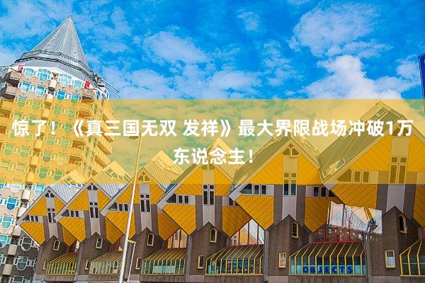 惊了！《真三国无双 发祥》最大界限战场冲破1万东说念主！