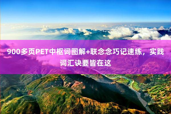 900多页PET中枢词图解+联念念巧记速练，实践词汇诀要皆在这