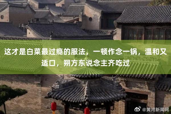 这才是白菜最过瘾的服法，一顿作念一锅，温和又适口，朔方东说念主齐吃过