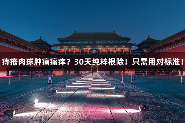 痔疮肉球肿痛瘙痒？30天纯粹根除！只需用对标准！